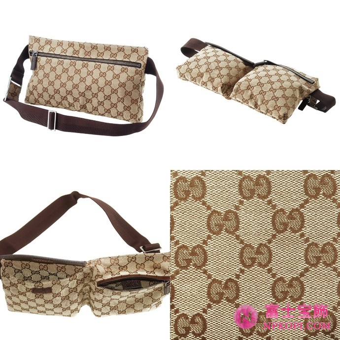 GUCCI/グッチ LADIES' CLUB ORIG.GG定番キャンバスGG柄ベルトバッグ 28566 RF40JR 8588